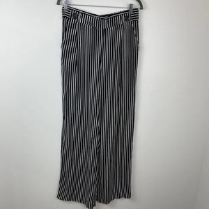 Joe B. Black and white strip pull on pants